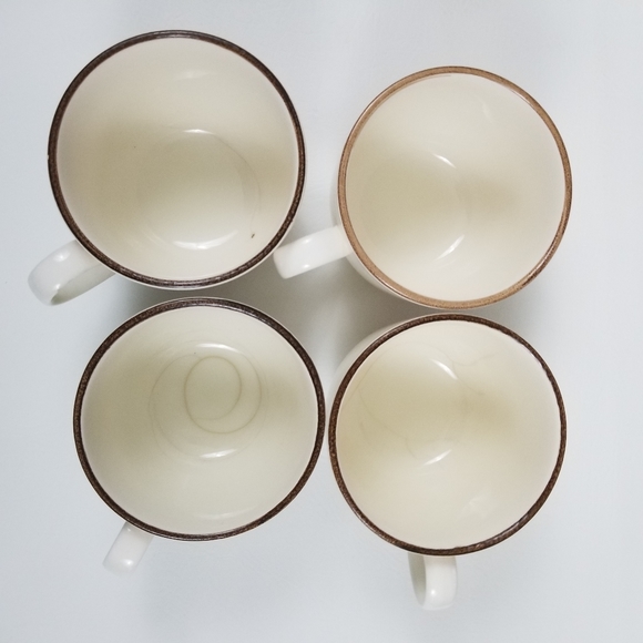 Set of four cream multicolor bird coffee mugs - Picture 2 of 4